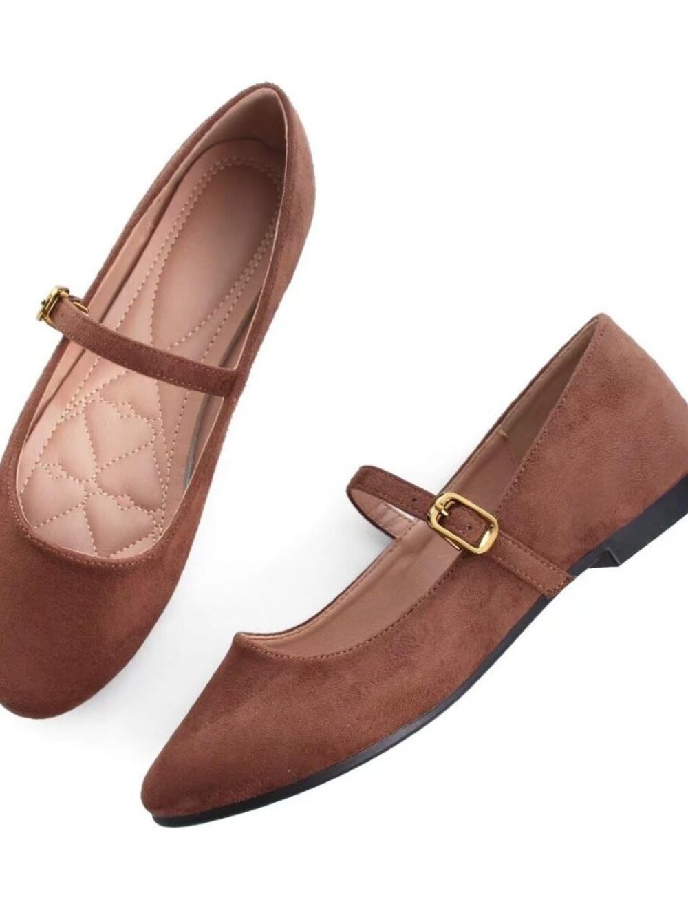Women's Faux Leather Flats Square Toe Dress Flats